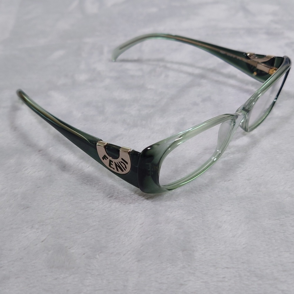 FENDI F847 316 Women Gray Gradient Rectangular Eyeglasses Frames 53-16-135 Italy